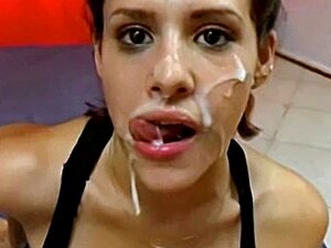 Little Latina Tugs Facial - Porno @ TeatroPorno.com