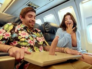 Antonella La Sirena Is Sucking Cock In The Airplane